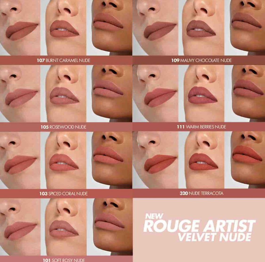 MAKE UP FOR EVER Rouge Artist Velvet Nude Lipstick (105 - Rosewood Nude )