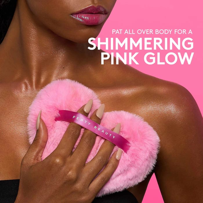 FENTY BEAUTY FAIRY BOMB WATTACRUSH HEART-SHAPED SHIMMER PUFF