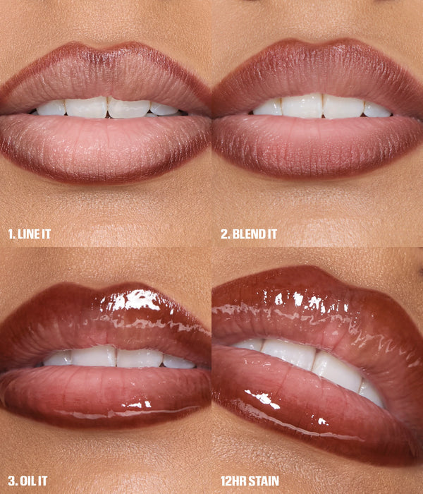 HUDA BEAUTY MAKEOUT SESH LIP DUO PEACHY NUDES