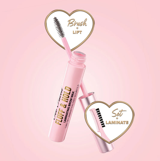 Too Faced Fluff & Hold Laminating Brow Wax - Natural-Looking Demi-Matte Finish