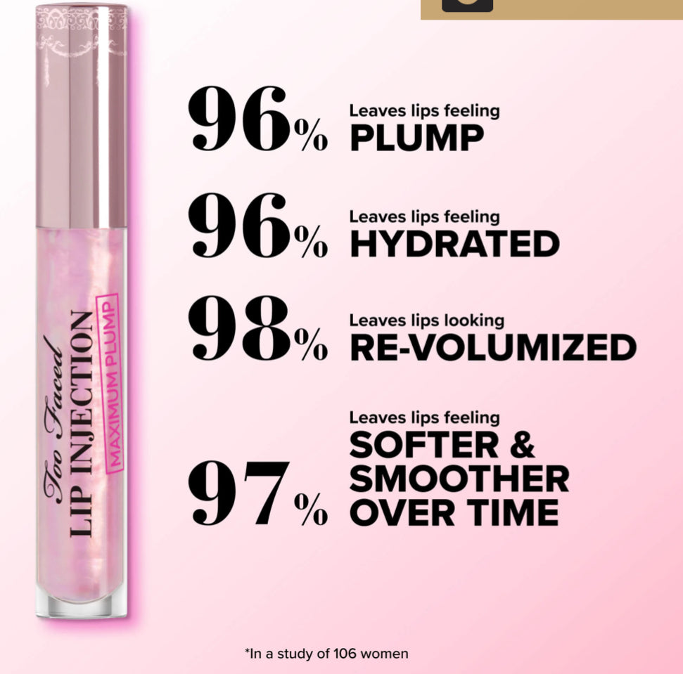 Too Faced Lip Injection Maximum Plump Extra Strength Hydrating Lip Plumper Gloss