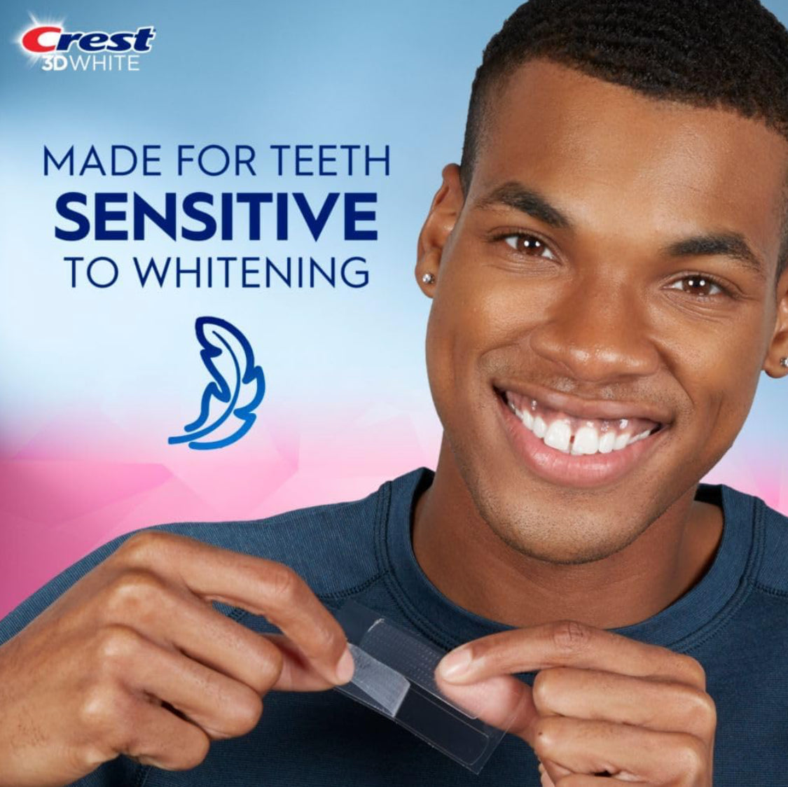 Crest 3D Whitestrips Sensitive At-Home Teeth Whitening Kit, 18 Treatments