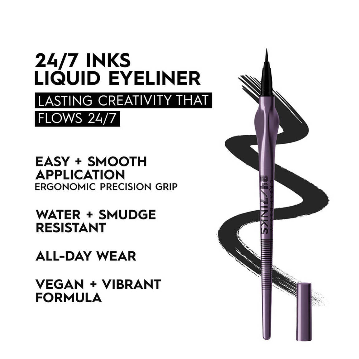 Urban Decay 24/7 INKS EASY ERGONOMIC LIQUID EYELINER PEN - Shade: Zero