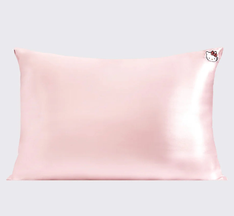 Kitsch x Hello Kitty Satin Pillowcase in Pink Hello Kitty Faces