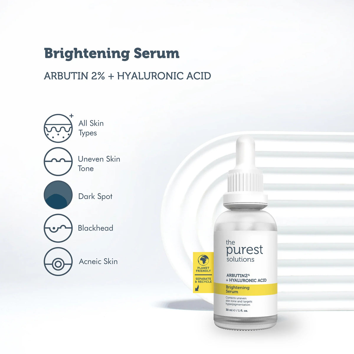 Brightening Serum - ARBUTIN 2% + HYALURONIC ACID - 30 mL