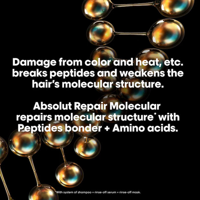 L'Oreal Absolut Repair Molecular Shampoo & Rinse-Off Serum Travel Size Set