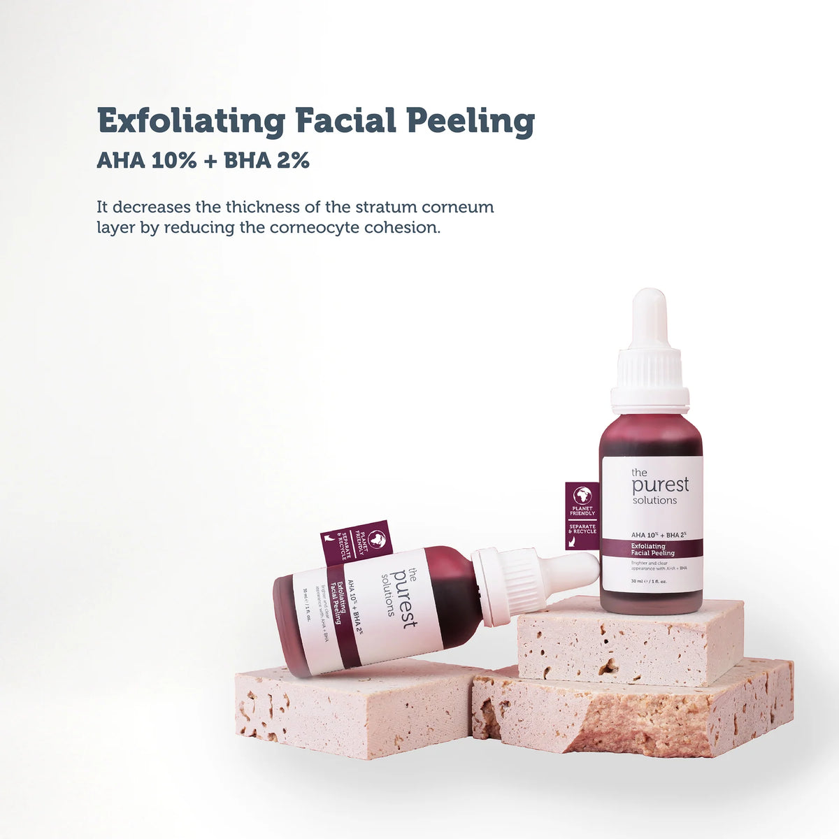 Exfoliating Facial Peeling Solution - AHA 10% + BHA 2% - 30 mL