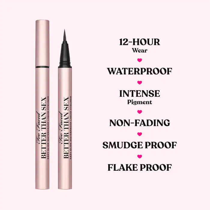 Too Faced Better Than Sex Easy Glide Waterproof Liquid Eyeliner - Black