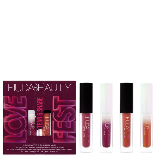 Huda Beauty Lovefest Tear and Share Lip Quad Set