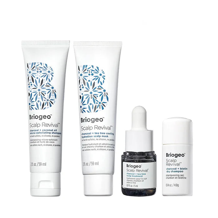 Briogeo Scalp Revival Soothe + Detoxify Travel Set for Dry Itchy, Oily Scalp