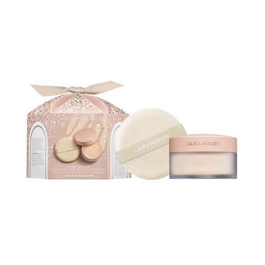 Laura Mercier Divinely Flawless Translucent Loose Setting Powder Ultra-Blur&Puff