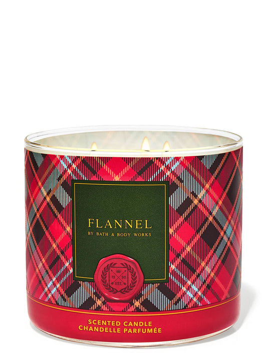 Bath & Body Works Flannel 3-Wick Candle