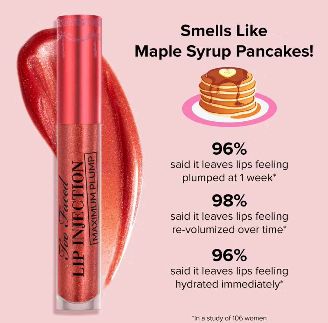 Too Faced Limited Edition Lip Injection Maximum Plump - Maple Syrup Pancake26.1g