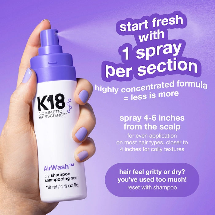 K18 Biomimetic Hairscience AirWash™ Dry Shampoo 47ml