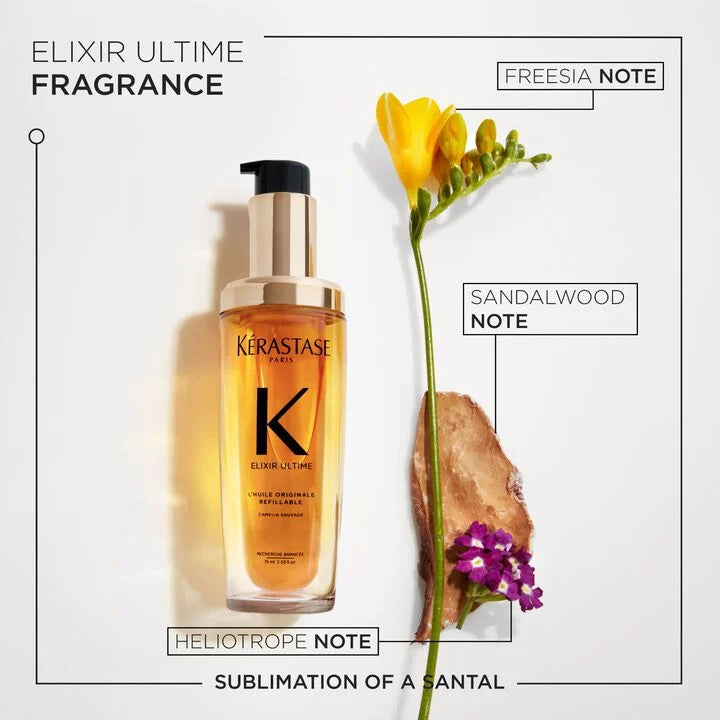 Elixir Ultime Refillable Hydrating Hair OilListen to pronunciation 30ml