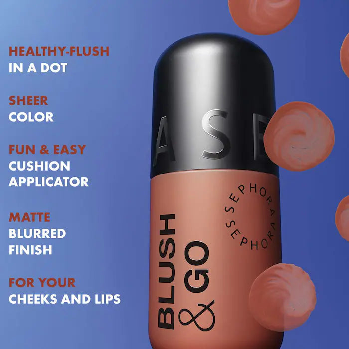 Sephora Blush & Go Longwear Matte Liquid Blush For Lip and Cheek 01 on point 7ml