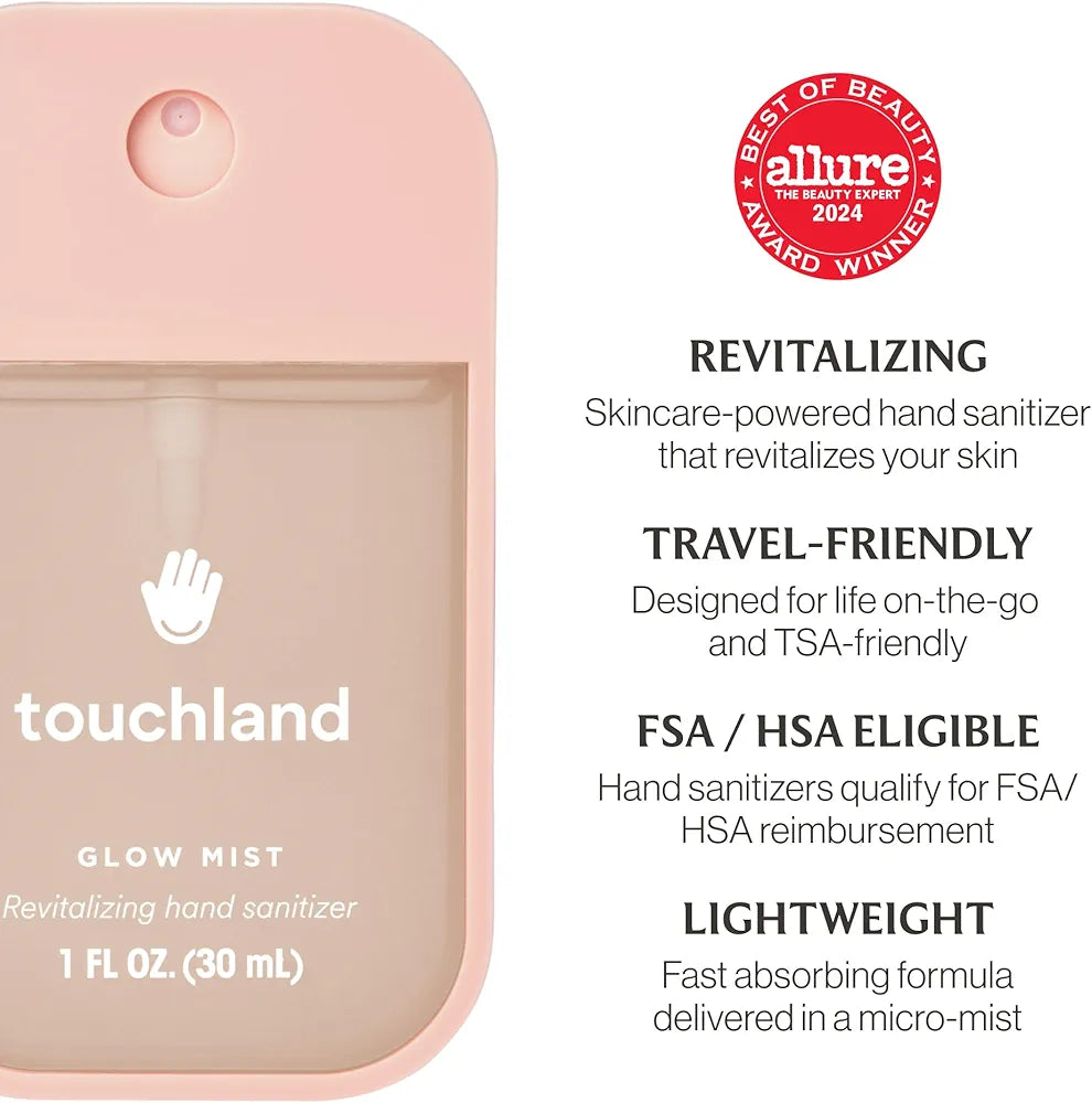 Touchland Rosewater Glow Mist Hand Sanitizer