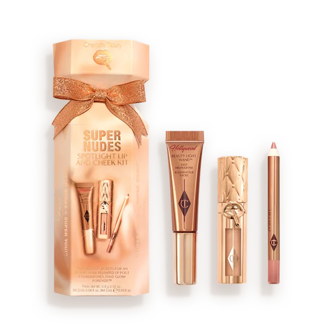 CHARLOTTE TILLBURY SUPER NUDES SPOTLIGHT LIP AND CHEEK KIT