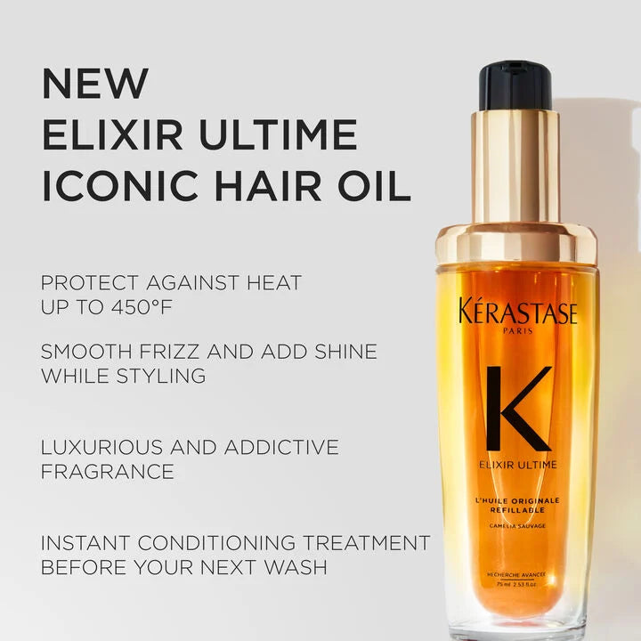 Elixir Ultime Refillable Hydrating Hair OilListen to pronunciation 30ml