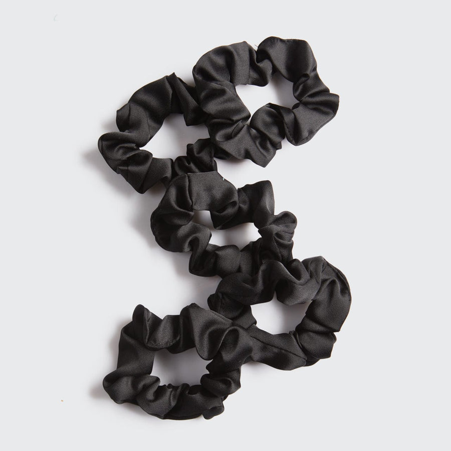 Kitsch Black Satin Sleep Scrunchies 1pc
