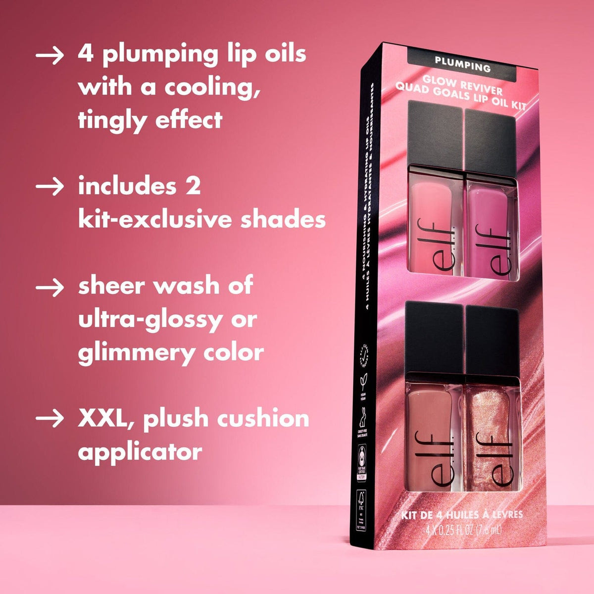 e.l.f Cosmetics Glow Reviver Plumping Lip Oil Kit