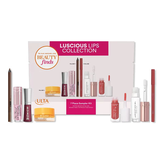 7 Pc ULTA Beauty Finds Luxury Luscious Lips Collection Set, *3 Full Sz*, NIB