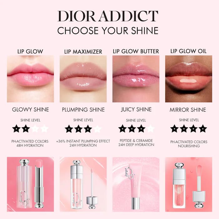 DIOR Lip Glow Butter Hydrating Gloss Balm - Glazed pink