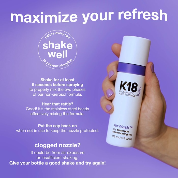 K18 Biomimetic Hairscience AirWash™ Dry Shampoo 47ml