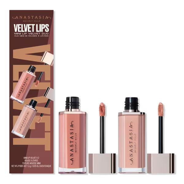 Anastasia Beverly Hills Velvet Lips Mini Lip Velvet Duo Softy + Peachy Nude