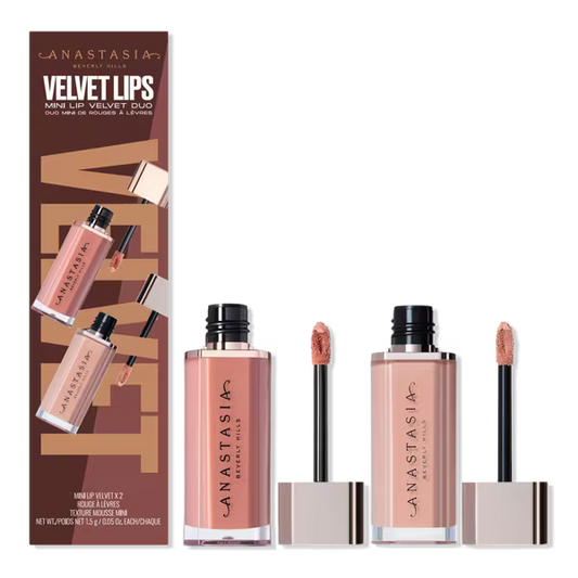 Anastasia Beverly Hills Velvet Lips Mini Lip Velvet Duo Softy + Peachy Nude
