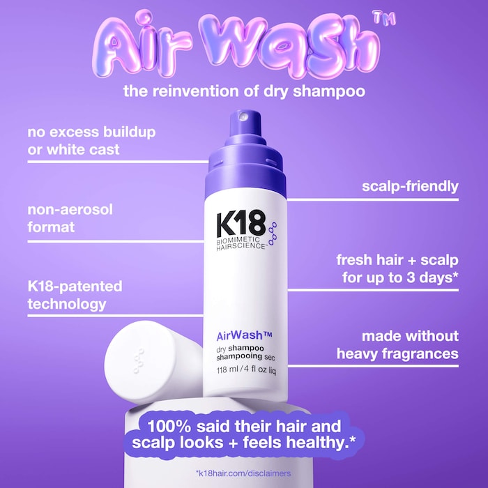 K18 Biomimetic Hairscience AirWash™ Dry Shampoo 47ml