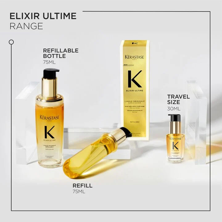 Elixir Ultime Refillable Hydrating Hair OilListen to pronunciation 30ml
