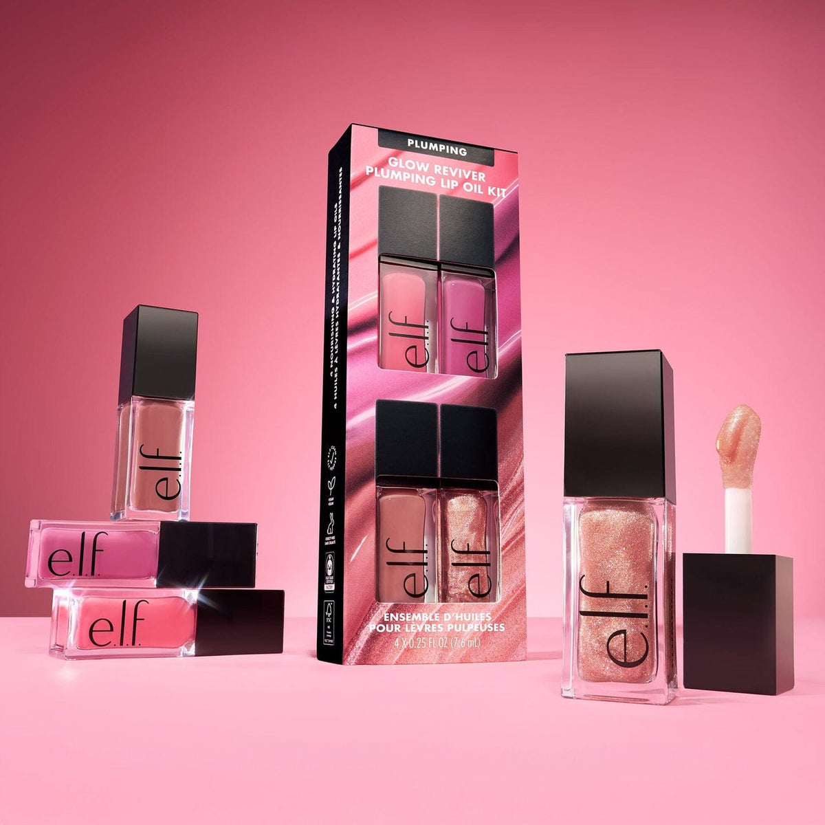 e.l.f Cosmetics Glow Reviver Plumping Lip Oil Kit