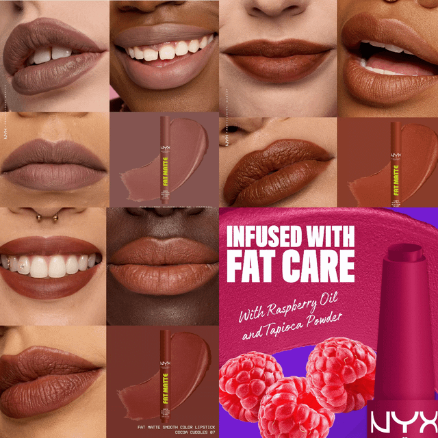 NYX PROFESSIONAL MAKEUP FAT MATTE SMOOTH COLOR LIPSTICK