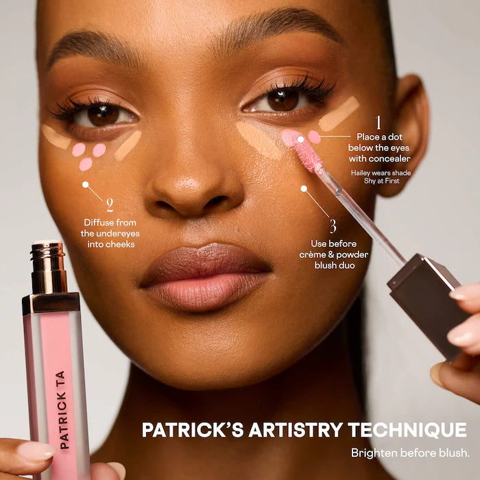 PATRICK TA 
Liquid Transition Brightening Blush