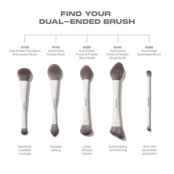Morphe 
M200 Dual-Ended Cream & Powder Blush Brush