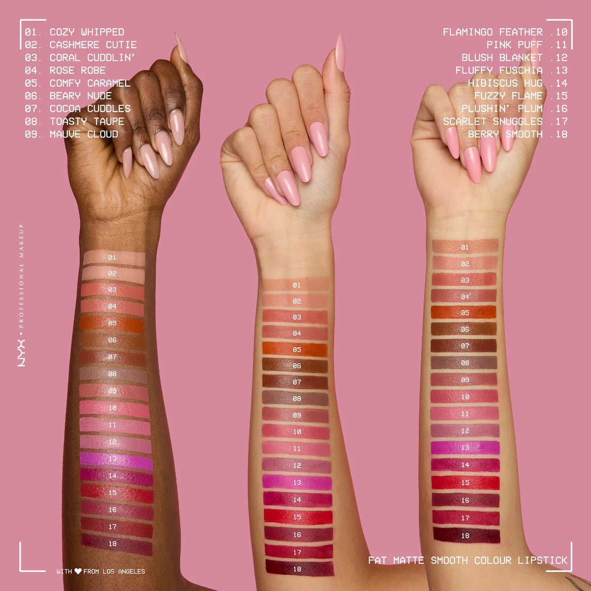 NYX PROFESSIONAL MAKEUP FAT MATTE SMOOTH COLOR LIPSTICK