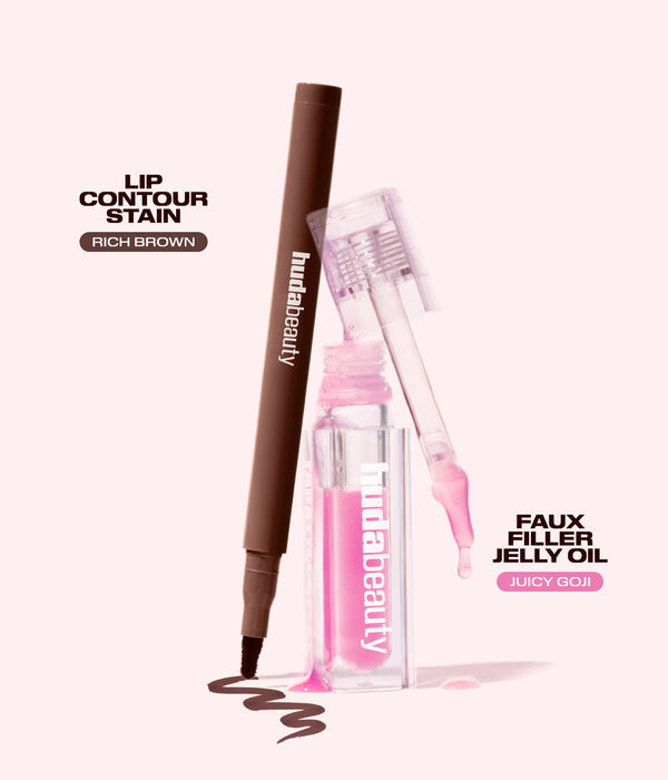 HUDA BEAUTY KISS ME LIP DUO SET – RICH GOJI