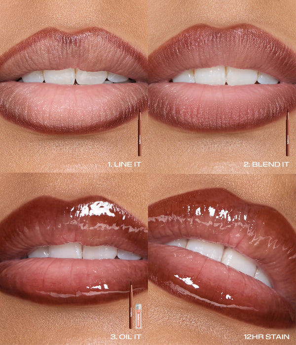 HUDA BEAUTY KISS ME LIP DUO SET – WARM PEACH