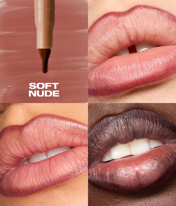 HUDA BEAUTY KISS ME LIP DUO SET – PINK NUDE