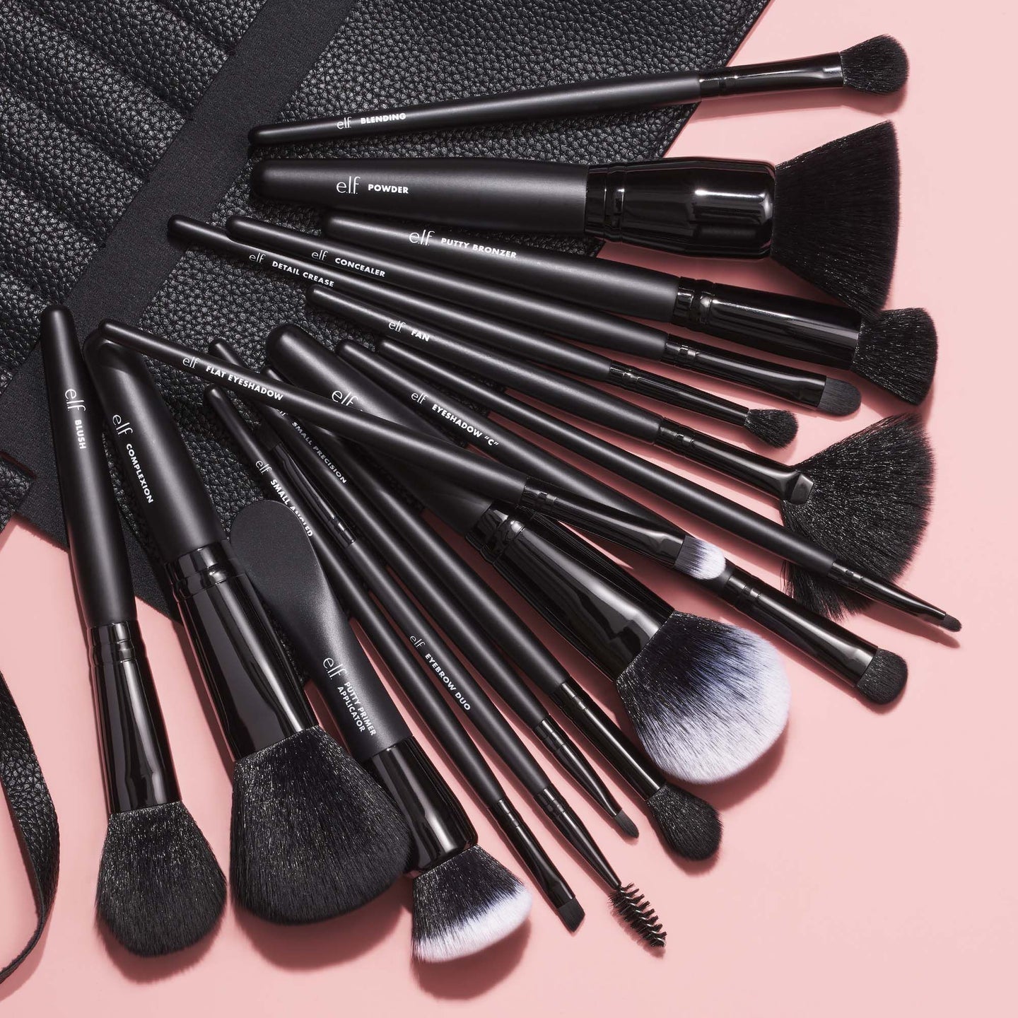e.l.f 17-Piece Ultimate Makeup Brush Set & Travel Roll