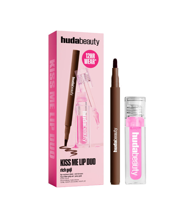 HUDA BEAUTY KISS ME LIP DUO SET – RICH GOJI