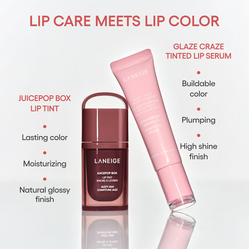 LANEIGE Glaze Craze Tinted Lip Serum Visibly Plump & High Shine